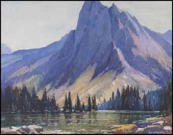 Mount Burgess, Emerald Lake by Alfred Crocker Leighton sold for $1,755