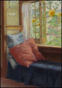 Interior with Garden View by Mary Augusta Hiester Reid sold for $2,340