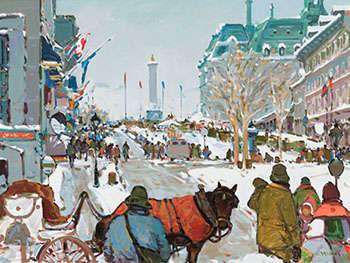 Montréal, visite Place Jacques Cartier by Serge Brunoni vendu pour $3,750