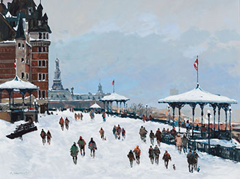 Québec, le Château Frontenac et la promenade des gouverneurs by Serge Brunoni vendu pour $6,250