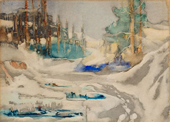 Untitled Snow Scene by Charles John Collings vendu pour $2,500