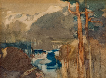 Untitled Mountain and Lake by Charles John Collings vendu pour $1,000