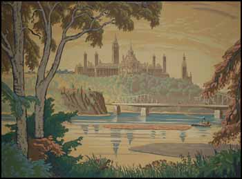 Parliament Buildings, Ottawa by Stanley Francis Turner vendu pour $288