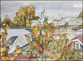 Church and Rooftops (01922/2013-518) by Adeline Rockett sold for $94