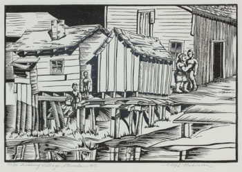 Fishing Village, Steveston, B.C. (03226/519) by Clifford Feard Robinson vendu pour $156