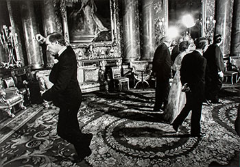 Prime Minister Pierre Trudeau, shown performing his famous pirouette during a May 7, 1977, picture session at Buckingham Palace in London by Doug Ball sold for $1,875