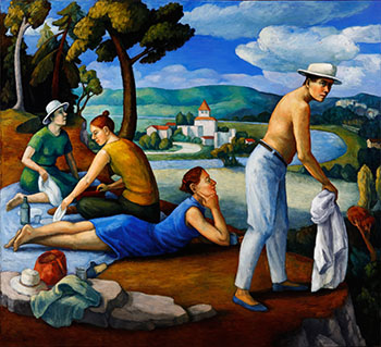 Picnic Near Agnes (03825/A90-015) by Diana Dean sold for $12,500