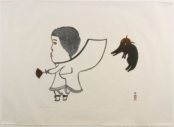 Woman Followed by Dog (03553) by Lissie Saggiak vendu pour $438