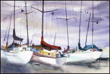 Evening Masts (00057/2013-T412) by Thelma Likuski vendu pour $81