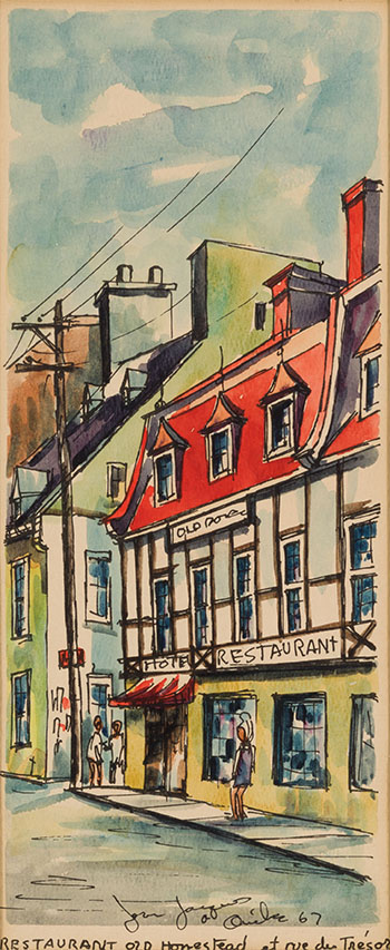 Restaurant Old Homestead et rue du Trésor by Jean Jacques sold for $31