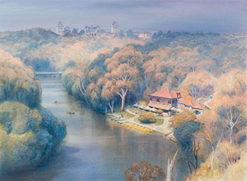 Studley Park, Boathouse on Yarra by Kenneth William David Jack vendu pour $188