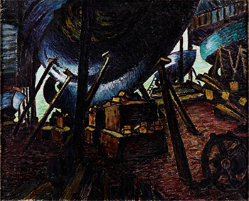 Boat Building by Sybil Andrews