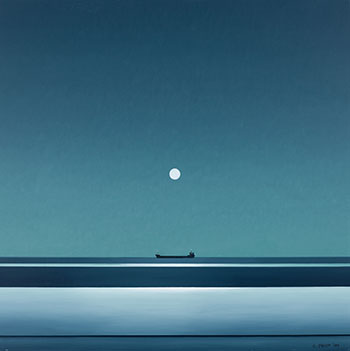 Ice, Moon and Tanker par Christopher Pratt