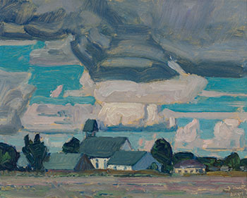 Cloudy Sky, Thornhill Church by James Edward Hervey (J.E.H.) MacDonald