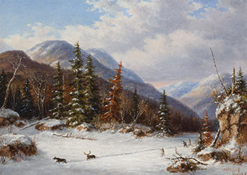 The Moose Hunt by Cornelius David Krieghoff