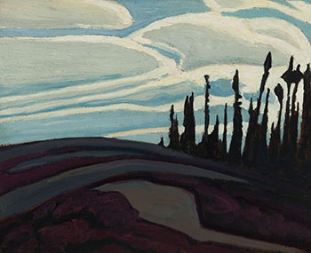 Near Lake Superior—Rock, Spruce and Clouds par Lawren Stewart Harris