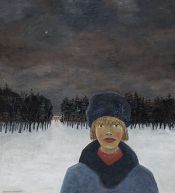 Femme en hiver par Jean Paul Lemieux