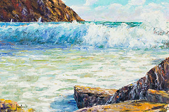 Cinque Terre Surf by Ron Hedrick