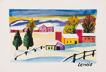 Houses in Winter by Maud Lewis