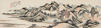 Visiting the Steles in a Mountainous Landscape par Chen Banding