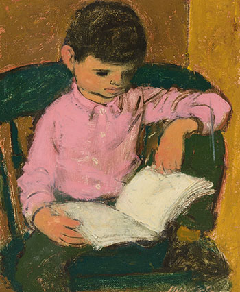 Boy Reading par William Arthur Winter