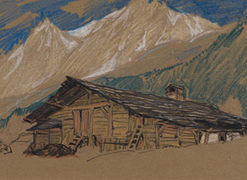 Chalet in the Swiss Alps by Clarence Alphonse Gagnon