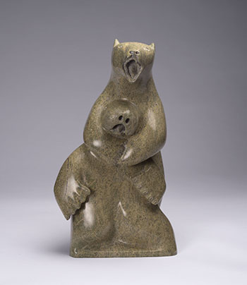 Polar Bear with Walrus by Unidentified Cape Dorset