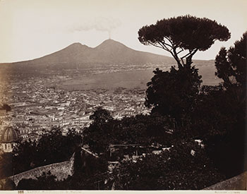 Napoli: Panorama da S Martine / Pompei: Foro Civile by Giorgio Sommer