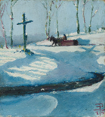 Croix du chemin en Hiver by Jean Paul Lemieux