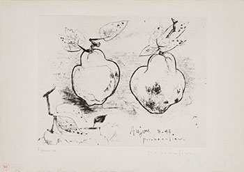 Deux poires (Épreuve) par Paul Vanier Beaulieu