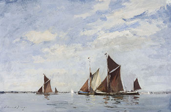 Thames Barges Racing on the Orwell by Edward Seago