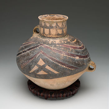 Chinese Earthenware Painted Jar, Majiayao Culture, Neolithic Period (3300-2000 BC) by  Chinese Art