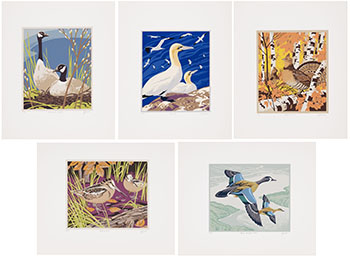 Birds of Canada: Eight Serigraphs of Canadian Native Birds by Alfred Joseph (A.J.) Casson