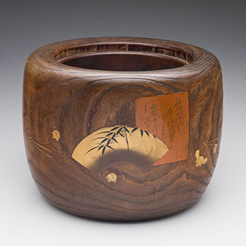 A Japanese Kiri Wood Hibachi, 19th Century by  Japanese Art