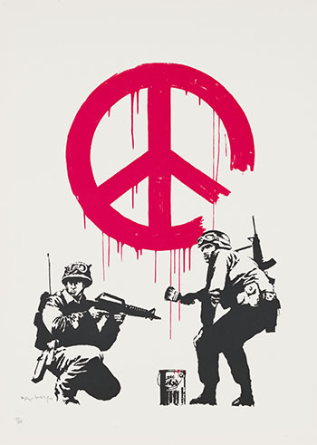 CND Soldiers by  Banksy