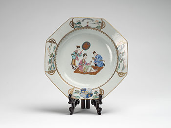 A Rare and Finely Painted Chinese Export Famille Rose 'Arms of Gordon' Dish, Qianlong Period, circa 1750 by  Chinese Art