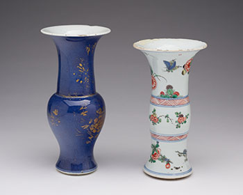 Two Chinese Porcelain Yenyen Vases, Kangxi Period (1664-1722) by Chinese Artist