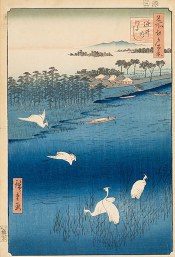 Sakasai Ferry (White Herons) par Utagawa Hiroshige