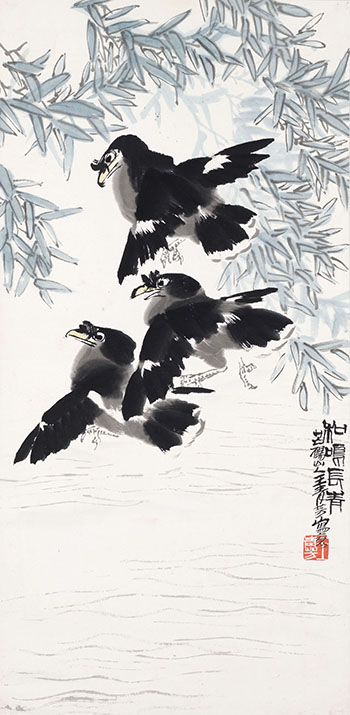 Birds and Willows par Wang Qingfang