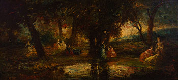 A Garden Party by Adolphe J.T. Monticelli