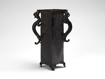 A Chinese Archaistic Bronze Chilong Vase, Yuan Dynasty (1279-1368) by  Chinese Art