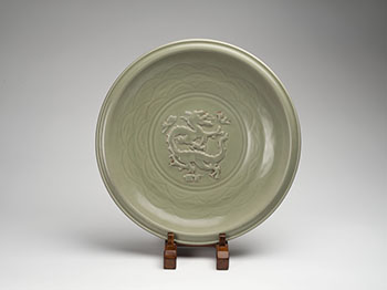 A Large Chinese Longquan Celadon 'Dragon' Dish, Ming Dynasty by  Chinese Art