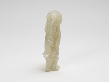 A Chinese White Jade Carved Fisherman, 20th Century par  Chinese Art