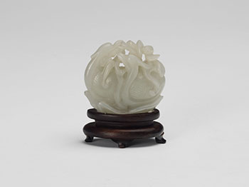 A Chinese White Jade Carved Goose, 18th/19th Century by  Chinese Art