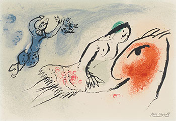 Carte de voeux pour Aimé Maeght par Marc Chagall