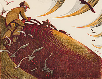 Ploughing Pasture by Sybil Andrews
