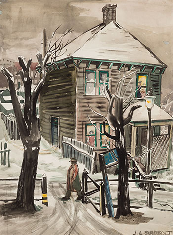 House in Winter par Jack Leonard Shadbolt