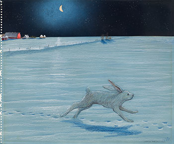 A Prairie Winter's Night by William Kurelek