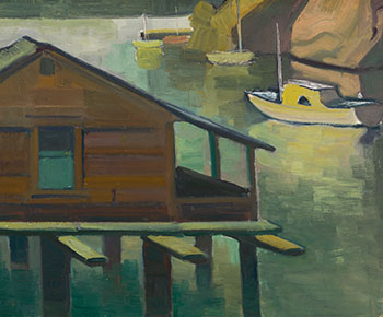 Boathouse with Boats by Henry George Glyde