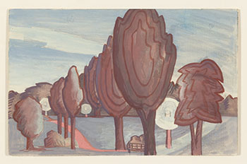 Untitled (Park at Night) by Ernest Caven Atkins